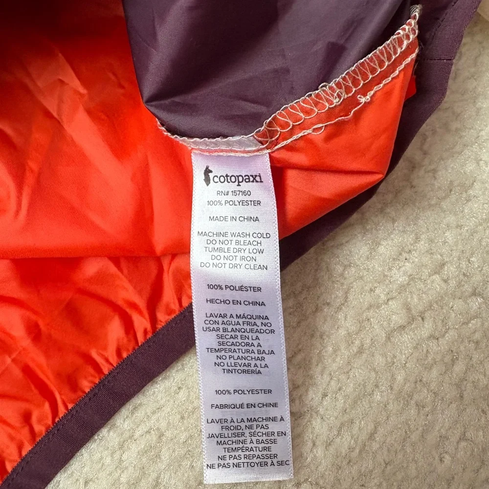 Cotopaxi Teca half zip lightweight hooded windbreaker, colour block, sz XS - Picture 6 of 8